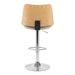 Bar stool Amani beige with polychrome steel base 50.5x54x87.5-107.5cm