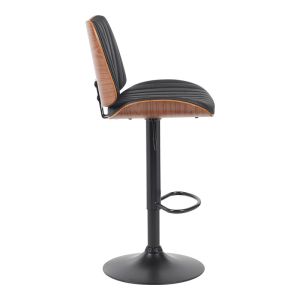 Bar stool Amani black Pu-black base 50.5x54x87.5-107.5cm