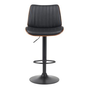 Bar stool Amani black Pu-black base 50.5x54x87.5-107.5cm