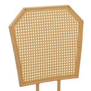 Bar stool Camilla I made of rattan, natural fabric, natural metal in natural color 47.5x58x117cm