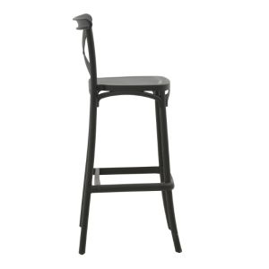 Bar stool Crossie polypropylene black 44x44x113cm