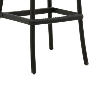 Bar stool Crossie polypropylene black 44x44x113cm