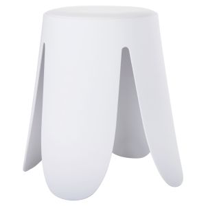 Бар стол Denty, полипропилен в бяло, Pu седалка в бяло, D30x45cm Hm9619,01