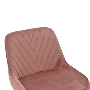Bar stool Deppy Latrell velvet rotten apple - black metal 43x54x102cm