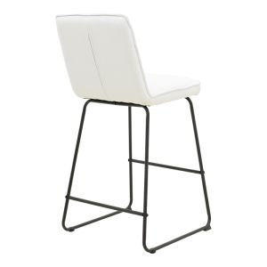 Bar stool Essential beige fabric - black metal leg 53x64.5x107cm