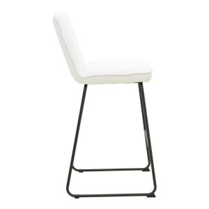 Bar stool Essential beige fabric - black metal leg 53x64.5x107cm