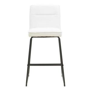 Bar stool Essential beige fabric - black metal leg 53x64.5x107cm