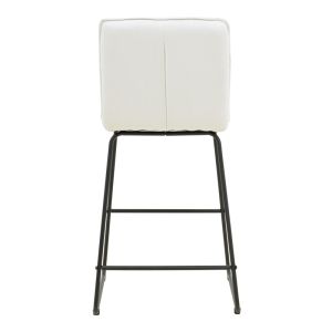 Bar stool Essential beige fabric - black metal leg 53x64.5x107cm