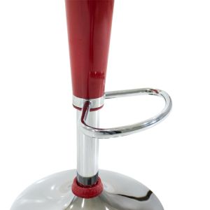 Felice bar stool with adjustable height, red-chrome base, 40x43x84cm