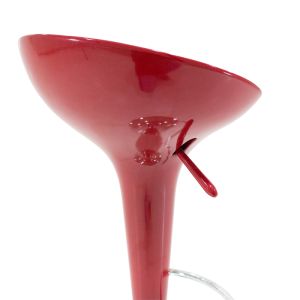 Felice bar stool with adjustable height, red-chrome base, 40x43x84cm