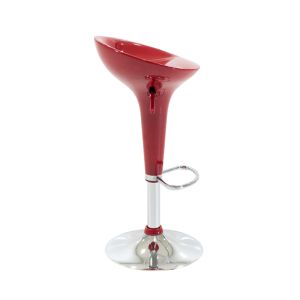 Felice bar stool with adjustable height, red-chrome base, 40x43x84cm