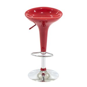Felice bar stool with adjustable height, red-chrome base, 40x43x84cm