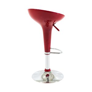 Felice bar stool with adjustable height, red-chrome base, 40x43x84cm