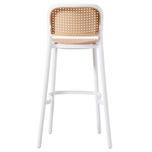 Bar stool Hm5939,01 polypropylene white-beige 41x53x103cm