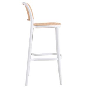 Bar stool Hm5939,01 polypropylene white-beige 41x53x103cm
