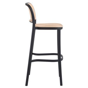 Bar stool Hm5939,02 polypropylene black-beige 41x53x103cm