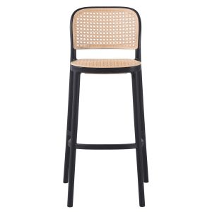 Bar stool Hm5939,02 polypropylene black-beige 41x53x103cm