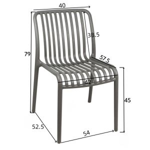 Bar stool Laudre in cappuccino shade 56x36x87cm