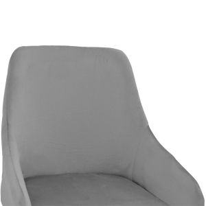 Bar stool Lithe metal gold black legs-gray velvet 47x44x98cm