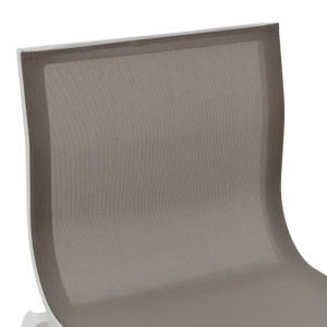 BAR CHAIR MELINA, ALUMINUM, STACKABLE IN WHITE - TEXTLINE IN GREY, 45X49X115 CM