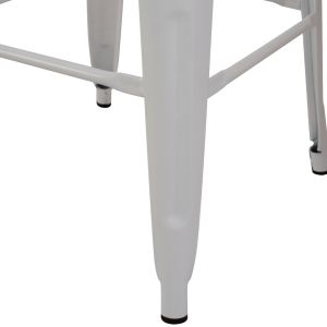 Bar stool Melita-pro Relix Hm8642.41 metal in matte white 43x43x78hcm.