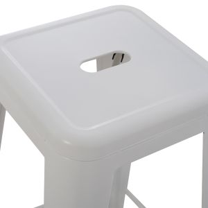 Bar stool Melita-pro Relix Hm8642.41 metal in matte white 43x43x78hcm.