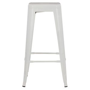 Bar stool Melita-pro Relix Hm8642.41 metal in matte white 43x43x78hcm.
