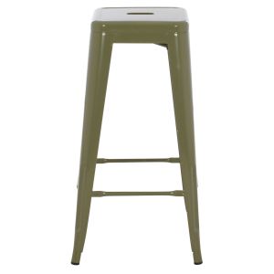 Bar stool Melita-pro Relix HM8642.43 metal in dark olive color 43x43x78hcm.