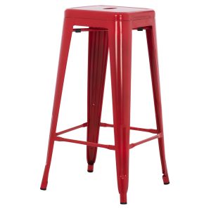 Bar stool Melita-pro Relix Hm8642.44 metal in red 43x43x78hcm.