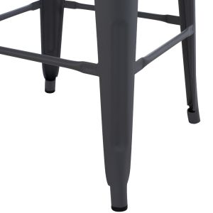 Bar stool Melita-pro Relix HM8642.50 metal in gray 43x43x78hcm.