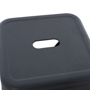 Bar stool Melita-pro Relix HM8642.50 metal in gray 43x43x78hcm.