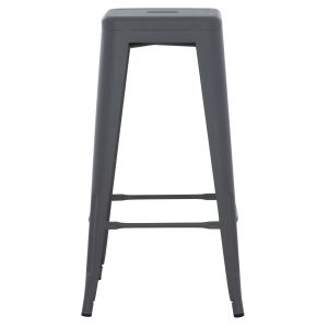 Bar stool Melita-pro Relix HM8642.50 metal in gray 43x43x78hcm.