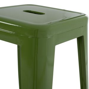 Bar stool Melita-pro Relix Hm8642.53 metal in light olive green 43x43x78hcm.