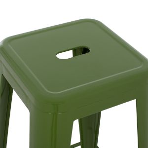 Bar stool Melita-pro Relix Hm8642.53 metal in light olive green 43x43x78hcm.