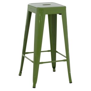 Bar stool Melita-pro Relix Hm8642.53 metal in light olive green 43x43x78hcm.