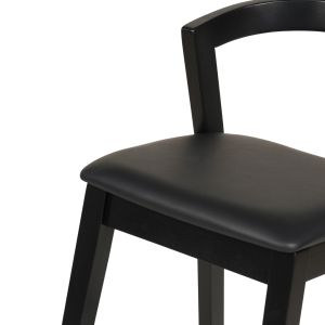Bar stool Nami .02 rubberwoodxpu-black 47.5x59x102.5hcm Hm9952