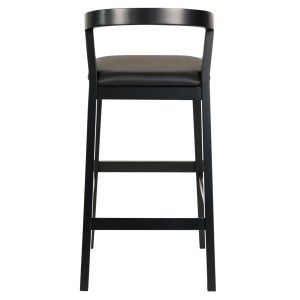 Bar stool Nami .02 rubberwoodxpu-black 47.5x59x102.5hcm Hm9952