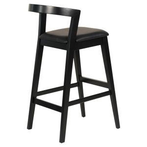 Bar stool Nami .02 rubberwoodxpu-black 47.5x59x102.5hcm Hm9952