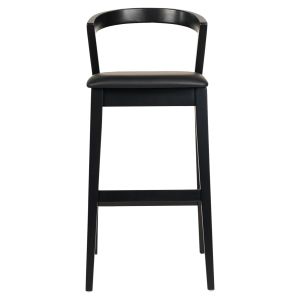 Bar stool Nami .02 rubberwoodxpu-black 47.5x59x102.5hcm Hm9952