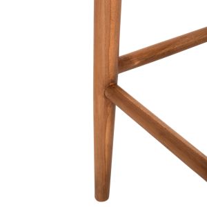 Bar stool Rosco Hm6134 teak in natural-veined rope in beige 47x52x100hcm.