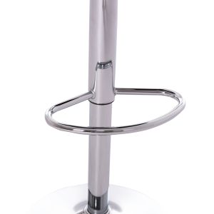 Bar stool Rose Hm204.21 chrome base and black Pu 48x45x105hcm.