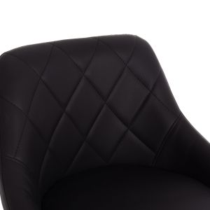 Bar stool Rose Hm204.21 chrome base and black Pu 48x45x105hcm.