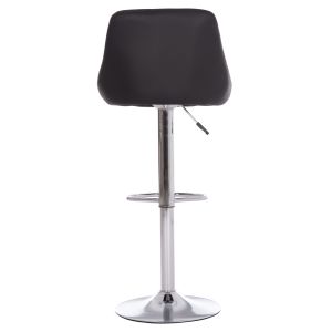 Bar stool Rose Hm204.21 chrome base and black Pu 48x45x105hcm.