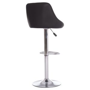 Bar stool Rose Hm204.21 chrome base and black Pu 48x45x105hcm.