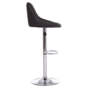 Bar stool Rose Hm204.21 chrome base and black Pu 48x45x105hcm.