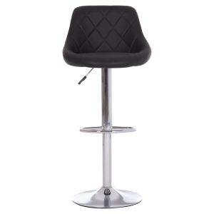 Bar stool Rose Hm204.21 chrome base and black Pu 48x45x105hcm.