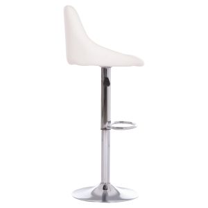 Bar stool Rose Hm204.22 with chrome base and white Pu 48x45x105hcm.