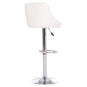 Bar stool Rose Hm204.22 with chrome base and white Pu 48x45x105hcm.