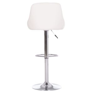 Bar stool Rose Hm204.22 with chrome base and white Pu 48x45x105hcm.