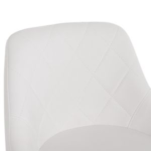 Bar stool Rose Hm204.22 with chrome base and white Pu 48x45x105hcm.